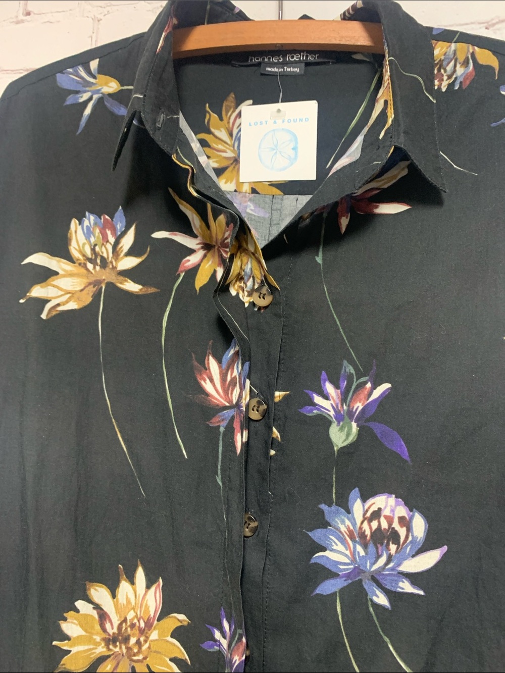 NEW RARE Hannes Roether Koshka Black Floral Dress Size L 48” - Picture 7 of 9